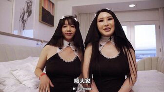 MMG005 與美國女優修女裝扮