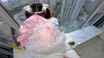 肥宅自拍窗前後入可愛小女僕 主觀鏡頭有如身臨其境