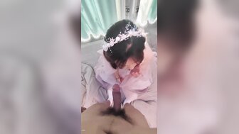 穿著伴娘裙啪啪真有感 爆插騷穴強迫口爆