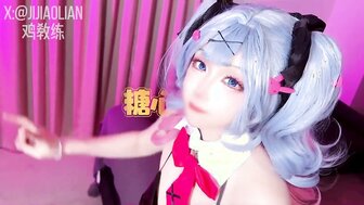 Cosplay可愛初音精液射滿兔子小穴